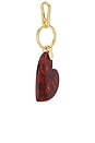 view 3 of 4 Limited Edition Handmade Heart Bag Charm + Keychain in Burgundy