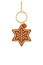 view 2 of 4 Hand-Painted Gingerbread Star Bag Charm + Keychain in 