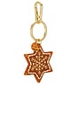 view 3 of 4 Hand-Painted Gingerbread Star Bag Charm + Keychain in 