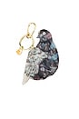 view 1 of 2 Hand-Painted Pigeon Bag Charm + Keychain in 