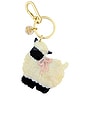 view 1 of 2 Hand-painted Sheep Bag Charm + Keychain in 