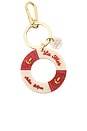 view 1 of 1 Hand-painted Lifesaver Bag Charm & Keychain in Red