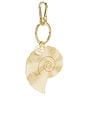 view 2 of 4 Hand-painted Spiral Shell Bag Charm & Keychain in 