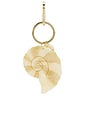 view 3 of 4 Hand-painted Spiral Shell Bag Charm & Keychain in 