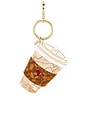 view 2 of 4 Hand-painted Bag Charm in Coffee