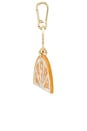 view 5 of 6 HAND-PAINTED CITRUS SLICE BAG CHARM + KEYCHAIN HAND-PAINTED CITRUS SLICE BAG CHARM + KEYCHAIN  in Orange