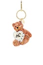 view 2 of 4 Hand-Painted Trophy Wife Cake Bear Bag Charm & Keychain in Brown