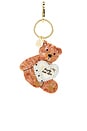 view 3 of 4 Hand-Painted Trophy Wife Cake Bear Bag Charm & Keychain in Brown
