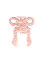 view 2 of 2 PINZA PARA CABELLO CON LAZO BRIDESMAID PINTADA A MANO HAND-PAINTED BRIDESMAID BOW CLAW HAIR CLIP in Pink