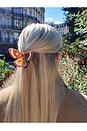 view 5 of 5 Hand-painted Emperor Silk Moth Claw Hair Clip in Brown