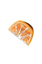 view 1 of 3 Hand-painted Citrus Slice Claw Hair Clip in Orange