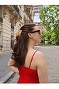 view 2 of 3 Hand-painted Citrus Slice Claw Hair Clip in Orange