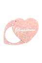 view 1 of 2 Hand-Painted Bridesmaid Compact Mirror in Pink