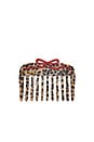 view 1 of 1 Hand-painted Leopard Bow Pocket Hair Comb in 