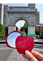 view 3 of 3 Hand-Painted Apple Compact Mirror in 