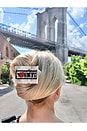view 2 of 3 Hand-Painted NYC Subway Heart Hair Lay Down Claw Clip in 