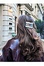 view 3 of 3 Hand-Painted NYC Subway Heart Hair Lay Down Claw Clip in 
