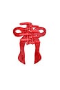 view 2 of 3 Hand-painted Coquette Bow Claw Hair Clip in Red