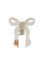 view 1 of 2 Hand-painted Coquette Bow Claw Hair Clip in White