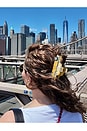 view 2 of 2 Hand-painted Yellow Taxi Cab Claw Hair Clip in 