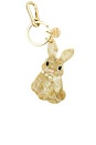 view 1 of 3 Hand-painted Bunny Bag Charm & Keychain in 