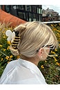 view 3 of 4 Hand-painted Bee Claw Hair Clip in 