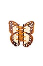 view 2 of 5 Hand-painted Boho Monarch Claw Hair Clip in Brown