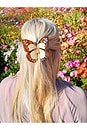 view 5 of 5 Hand-painted Boho Monarch Claw Hair Clip in Brown