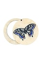 view 1 of 1 Hand-painted Swallowtail Compact Mirror in Cream