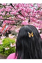 view 5 of 6 Hand-painted Mini Monarch Claw Hair Clip in 