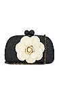 view 1 of 5 Mia Camelia Buntal Clutches in Black & Sand