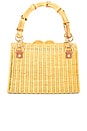 view 2 of 5 Valentina Wicker Top Handle Bag in Light Honey