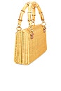 view 4 of 5 Valentina Wicker Top Handle Bag in Light Honey