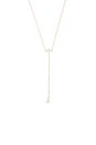 view 2 of 3 Perfect Pear Diamond Lariat Necklace in 14k Yellow Gold & White Diamond