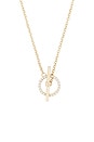 view 2 of 3 Diamond Toggle Link Necklace in 10k Yellow Gold & White Diamond