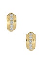 view 2 of 3 BRINCOS in 14k Yellow Gold & White Diamonds
