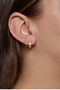 view 3 of 3 BRINCOS in 14k Yellow Gold & White Diamonds