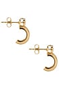 view 2 of 3 Pavillion Earrings in 14k Yellow Gold & White Topaz