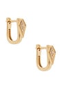 view 1 of 3 BOUCLES D'OREILLES KNIFE EDGE in 14k Yellow Gold & Natural Diamond