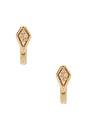 view 3 of 3 BOUCLES D'OREILLES KNIFE EDGE in 14k Yellow Gold & Natural Diamond