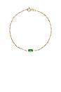 view 1 of 2 BRACELET in 10k Yellow Gold, White Diamond, & Emerald