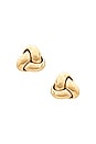 view 1 of 2 Puffed Knot Stud Earrings in 14k Yellow Gold