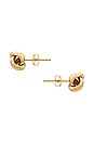 view 2 of 2 Puffed Knot Stud Earrings in 14k Yellow Gold