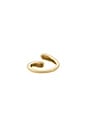 view 3 of 3 Golden Droplet Hug Ring in 10k Yellow Gold