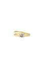 view 1 of 3 Twinkling Twine Pave Duo Ring in 10k Yellow Gold