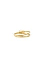 view 3 of 3 Twinkling Twine Pave Duo Ring in 10k Yellow Gold