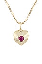 view 2 of 3 Heart And Soul Ruby Necklace in 10k Yellow Gold & Ruby