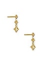 view 3 of 4 Bright Lights Drop Earrings in 14k Yellow Gold & White Diamond