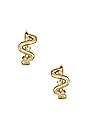 view 1 of 2 Harbor Lights Huggie Earrings in 10k Yellow Gold & White Diamond