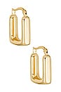 view 1 of 2 Squared Off Huggie Earrings in 14k Yellow Gold